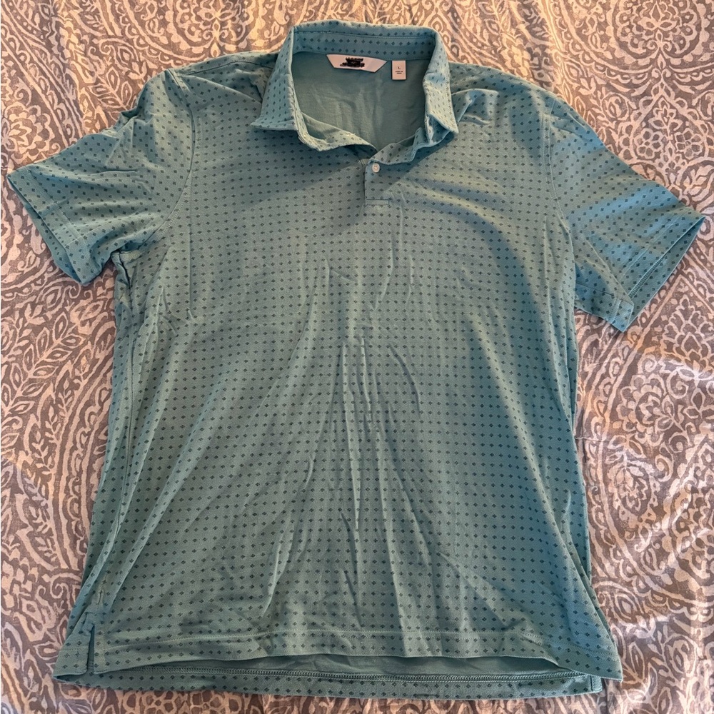 NWOT Joseph Abboud Men's Aqua/Green Polo Shirt